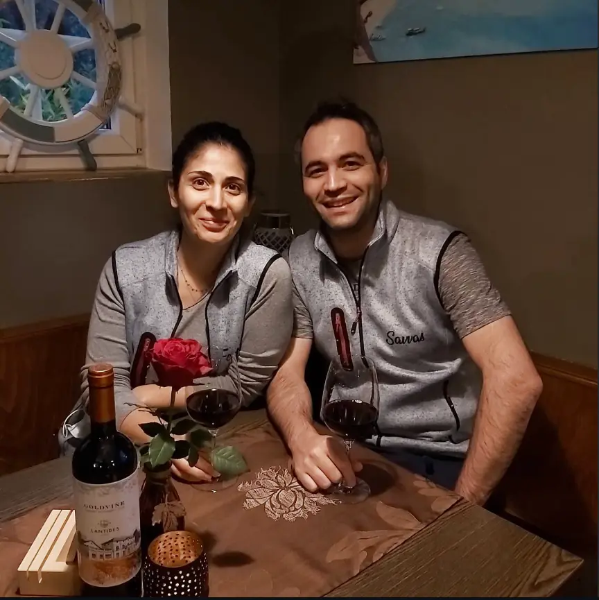 Die Betreiber Fotini und Savvas in der Taverne Dorfkrug
